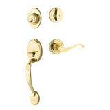 Yale Expressions - Yale Maguire Single Cylinder Entry Set, Farmington Lever Right Handed, Kwikset Keyway, Polished Brass - Polished Brass