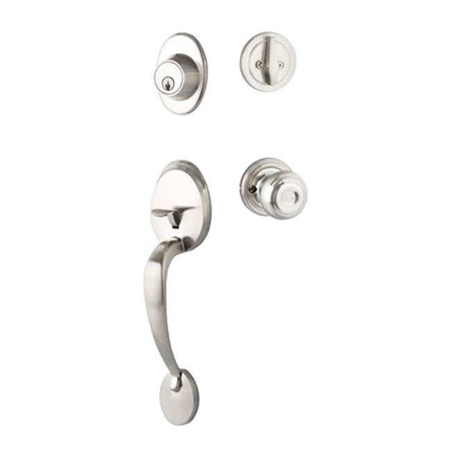 Yale Expressions - Yale Maguire Single Cylinder Entry Set, Lewiston Knob, Weiser Keyway, Satin Nickel - Satin Nickel