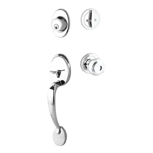 Yale Expressions - Yale Maguire Single Cylinder Entry Set, Lewiston Knob, Polished Chrome - Polished Chrome