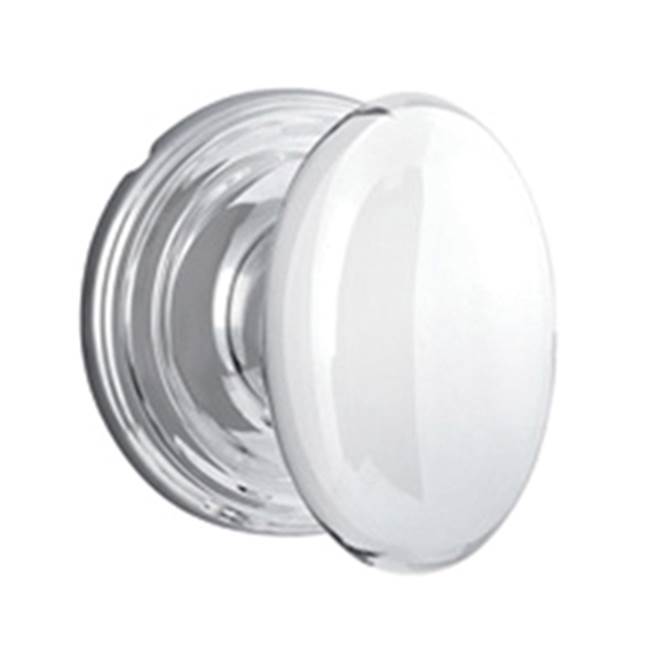 Yale Expressions - Yale Maguire Rosette with Keyed Auburn Knob, Kwikset Keyway, Polished Chrome - Polished Chrome