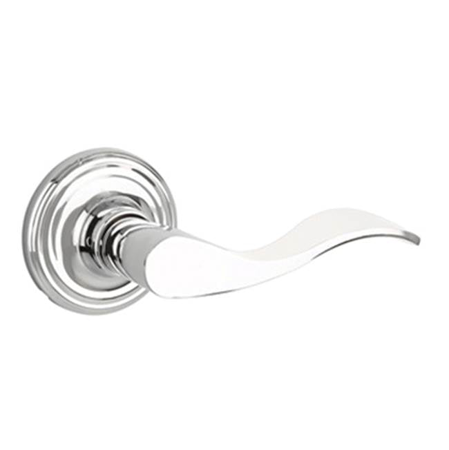 Yale Expressions - Yale Maguire Rosette with Keyed Brunswick Lever, Kwikset Keyway, Polished Chrome - Polished Chrome