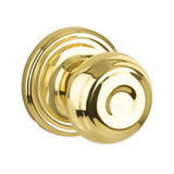 Yale Expressions - Yale Maguire Rosette with Keyed Lewiston Knob, Kwikset Keyway, Polished Brass - Polished Brass