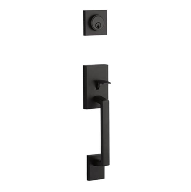 Yale Expressions - Yale Marcel Single Cylinder Exterior Entry Set, Weiser Keyway, Flat Black - Flat Black