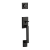 Yale Expressions - Yale Marcel Single Cylinder Exterior Entry Set, Weiser Keyway, Flat Black - Flat Black