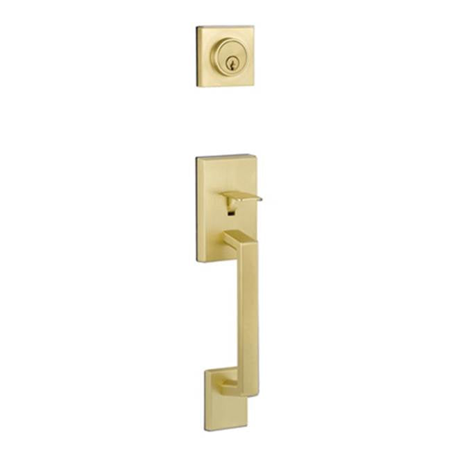Yale Expressions - Yale Marcel Single Cylinder Exterior Entry Set, Weiser Keyway, Satin Brass - Satin Brass