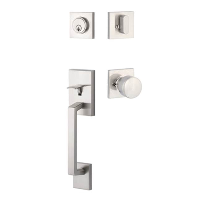 Yale Expressions - Yale Marcel Single Cylinder Entry Set with Dylan Knob, Weiser Keyway, Satin Nickel - Satin Nickel