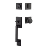 Yale Expressions - Yale Marcel Single Cylinder Entry Set with Dylan Knob, Kwikset Keyway, Flat Black - Flat Black