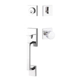 Yale Expressions - Yale Marcel Single Cylinder Entry Set with Dylan Knob, Weiser Keyway, Polished Chrome - Polished Chrome