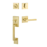 Yale Expressions - Yale Marcel Single Cylinder Entry Set with Holden Lever, Weiser Keyway, Satin Brass - Satin Brass