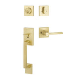 Yale Expressions - Yale Marcel Single Cylinder Entry Set with Nils Lever, Kwikset Keyway, Satin Brass - Satin Brass
