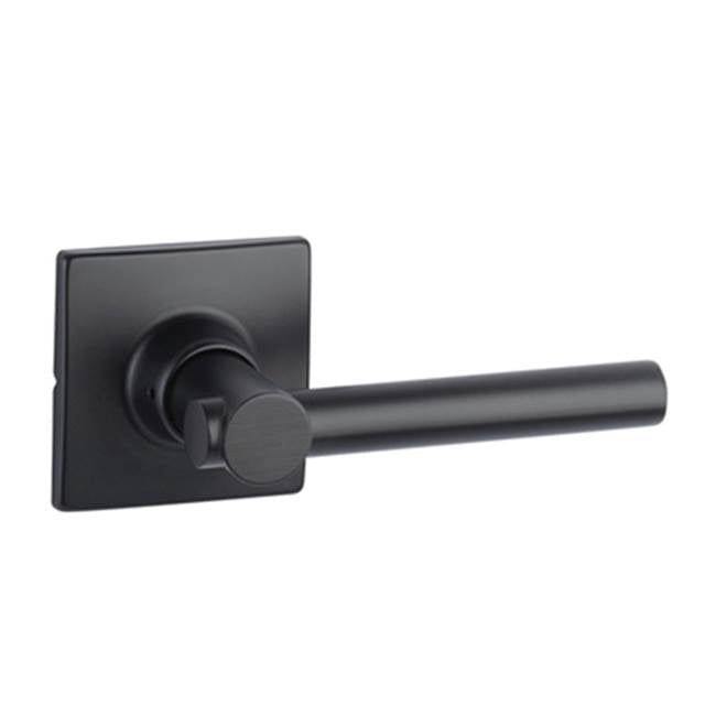Yale Expressions - Yale Marcel Rosette with Keyed Holden Lever, Kwikset Keyway, Flat Black - Flat Black