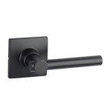 Yale Expressions - Yale Marcel Rosette with Keyed Holden Lever, Kwikset Keyway, Flat Black - Flat Black