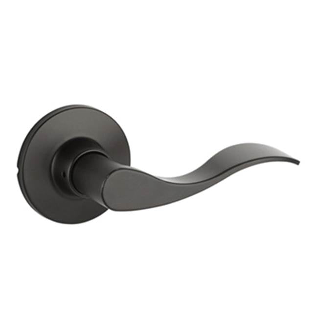 Yale Expressions - Yale Owen Rosette with Keyed Brunswick Lever, Kwikset Keyway, Flat Black - Flat Black