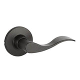 Yale Expressions - Yale Owen Rosette with Keyed Brunswick Lever, Kwikset Keyway, Flat Black - Flat Black