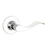 Yale Expressions - Yale Owen Rosette with Keyed Brunswick Lever, Kwikset Keyway, Polished Chrome - Polished Chrome