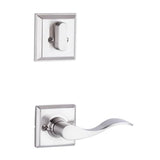 Yale Expressions - Yale Ellington Single Cylinder Interior Trim Pack with Brunswick Lever Right Handed, Satin Nickel - Satin Nickel