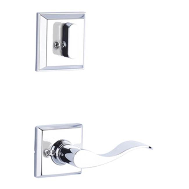 Yale Expressions - Yale Ellington Single Cylinder Interior Trim Pack with Brunswick Lever Right Handed, Polished Chrome - Polished Chrome