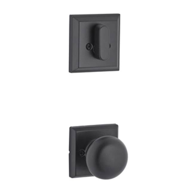 Yale Expressions - Yale Ellington Single Cylinder Interior Trim Pack with Walker Knob, Flat Black - Flat Black