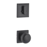 Yale Expressions - Yale Ellington Single Cylinder Interior Trim Pack with Walker Knob, Flat Black - Flat Black