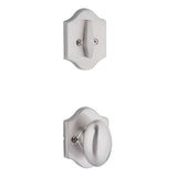Yale Expressions - Yale Everly Single Cylinder Interior Trim Pack with Auburn Knob, Satin Nickel - Satin Nickel