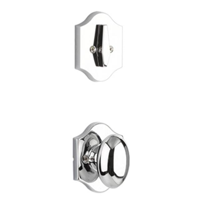 Yale Expressions - Yale Everly Single Cylinder Interior Trim Pack with Auburn Knob, Polished Chrome - Polished Chrome