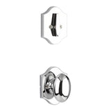 Yale Expressions - Yale Everly Single Cylinder Interior Trim Pack with Auburn Knob, Polished Chrome - Polished Chrome