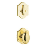 Yale Expressions - Yale Everly Single Cylinder Interior Trim Pack with Auburn Knob, Polished Brass - Polished Brass