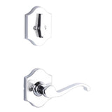 Yale Expressions - Yale Everly Single Cylinder Interior Trim Pack with Farmington Lever Right Handed, Polished Chrome - Polished Chrome