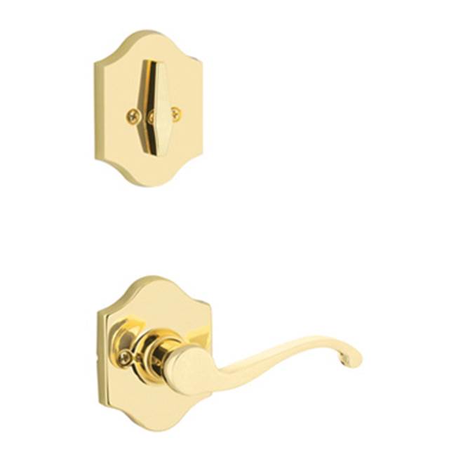 Yale Expressions - Yale Everly Single Cylinder Interior Trim Pack with Farmington Lever Right Handed, Polished Brass - Polished Brass
