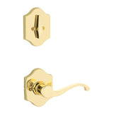 Yale Expressions - Yale Everly Single Cylinder Interior Trim Pack with Farmington Lever Left Handed, Polished Brass - Polished Brass