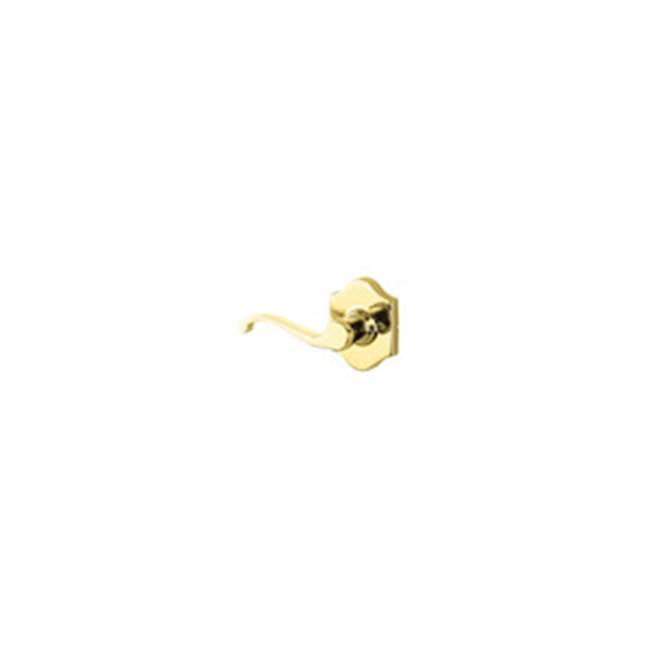 Yale Expressions - Yale Everly Rosette with Keyed Farmington Lever, Polished Brass - Polished Brass