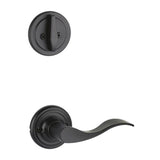 Yale Expressions - Yale Maguire Single Cylinder Interior Trim Pack with Brunswick Lever Left Handed, Flat Black - Flat Black