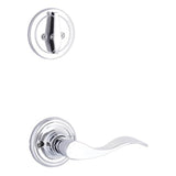 Yale Expressions - Yale Maguire Single Cylinder Interior Trim Pack with Brunswick Lever Left Handed, Polished Chrome - Polished Chrome