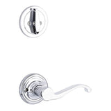 Yale Expressions - Yale Maguire Single Cylinder Interior Trim Pack with Farmington Lever Left Handed, Polished Chrome - Polished Chrome