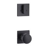 Yale Expressions - Yale Marcel Single Cylinder Interior Trim Pack with Dylan Knob, Flat Black - Flat Black
