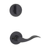 Yale Expressions - Yale Owen Single Cylinder Interior Trim Pack with Brunswick Lever Left Handed, Flat Black - Flat Black