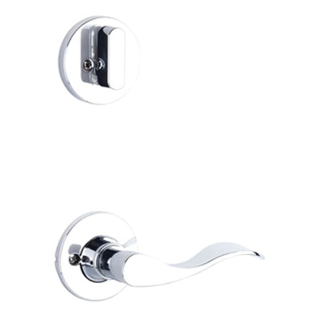 Yale Expressions - Yale Owen Single Cylinder Interior Trim Pack with Brunswick Lever Left Handed, Polished Chrome - Polished Chrome