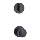 Yale Expressions - Yale Owen Single Cylinder Interior Trim Pack with Dylan Knob, Flat Black - Flat Black
