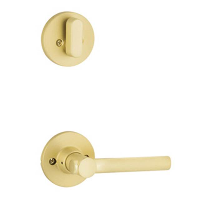 Yale Expressions - Yale Owen Single Cylinder Entry Set Interior Pack with Holden Lever, Satin Brass - Satin Brass