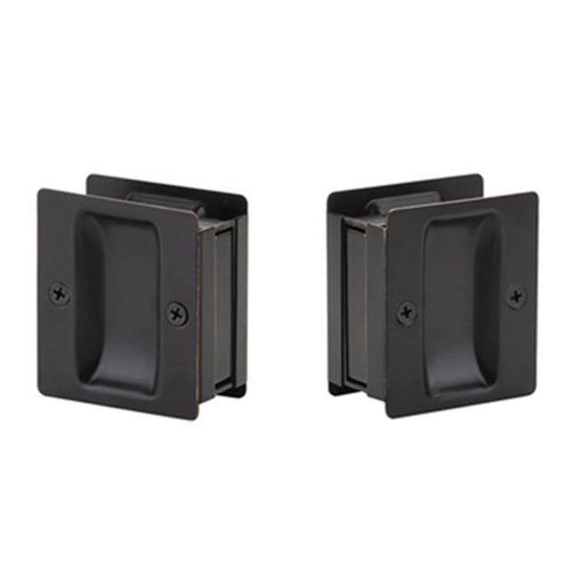 Yale Expressions - Yale Square Passage Pocket Door Pull, Oil Rubbed Bronze - Oil Rubbed Bronze