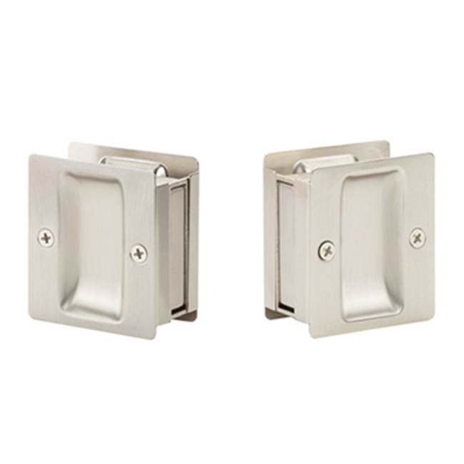 Yale Expressions - Yale Square Passage Pocket Door Pull, Satin Nickel - Satin Nickel