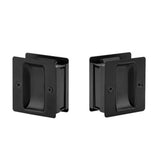 Yale Expressions - Yale Square Passage Pocket Door Pull, Flat Black - Flat Black