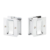 Yale Expressions - Yale Square Passage Pocket Door Pull, Polished Chrome - Polished Chrome