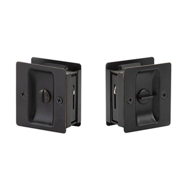 Yale Expressions - Yale Square Privacy Pocket Door Lock, Oil Rubbed Bronze - Oil Rubbed Bronze