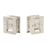 Yale Expressions - Yale Square Privacy Pocket Door Lock, Satin Nickel - Satin Nickel