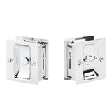 Yale Expressions - Yale Square Privacy Pocket Door Lock, Polished Chrome - Polished Chrome