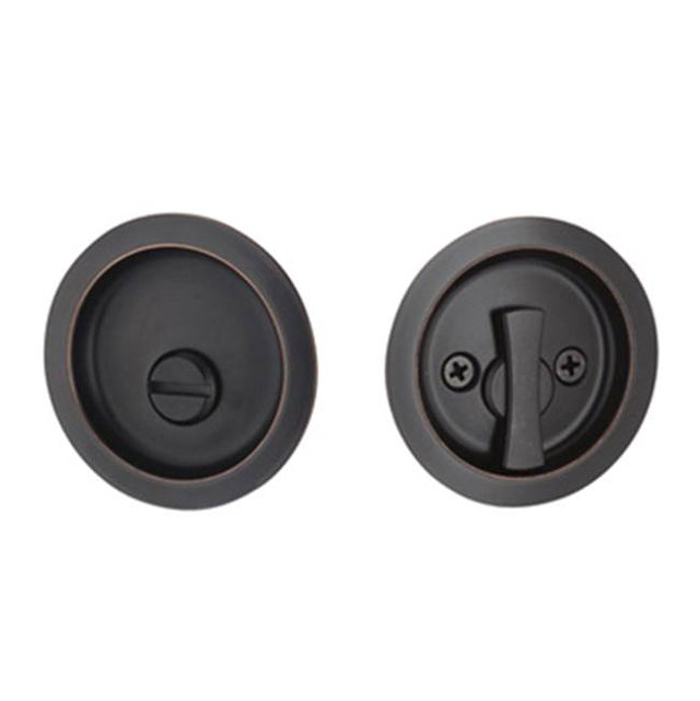 Yale Expressions - Yale Round Privacy Tubular Pocket Door Lock, Oil Rubbed Bronze - Oil Rubbed Bronze