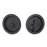 Yale Expressions - Yale Round Privacy Tubular Pocket Door Lock, Flat Black - Flat Black