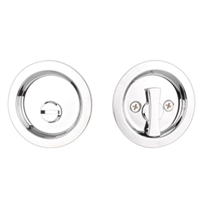 Yale Expressions - Yale Round Privacy Tubular Pocket Door Lock, Polished Chrome - Polished Chrome