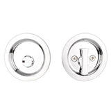 Yale Expressions - Yale Round Privacy Tubular Pocket Door Lock, Polished Chrome - Polished Chrome